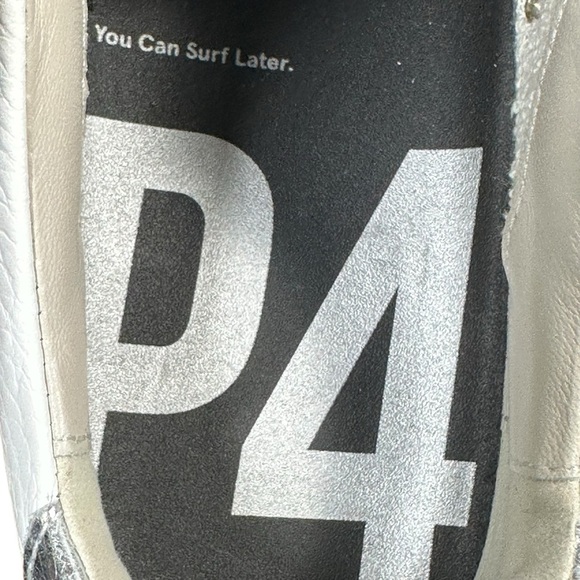 NWOT P448 Jack Perforated Low Top Sneaker in White/ Dakar. Sz: EU 38/US 8.5-9 - Picture 9 of 15